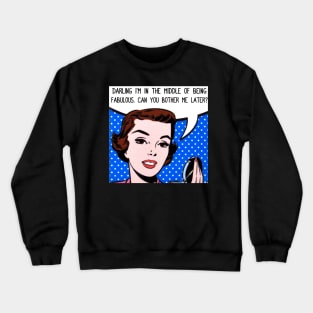 Fabolous girl comic stlye Crewneck Sweatshirt